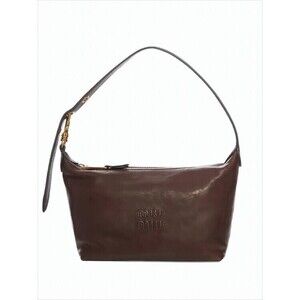 Miu Miu Rectangular Leather Clutch With Gold-Tone Hardware - NWT